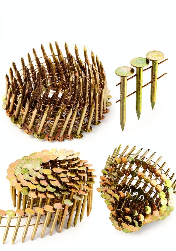 Sadnyy 600 Count Coil Roofing Nails 1-1/4in Stainless Steel 15°-2