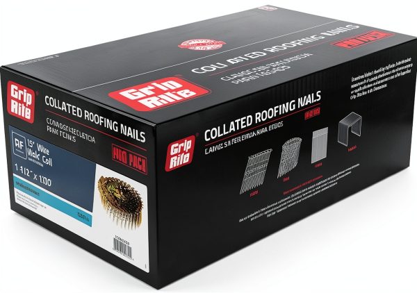 Grip Rite GRCR4DGAL 1-1/2" Galvanized Coil Roofing Nail 7,200 per Box-1