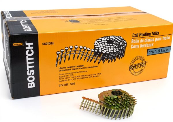BOSTITCH 1-1/4 In. Roofing Nails Galvanized CR3DGAL 7200 per Box-0