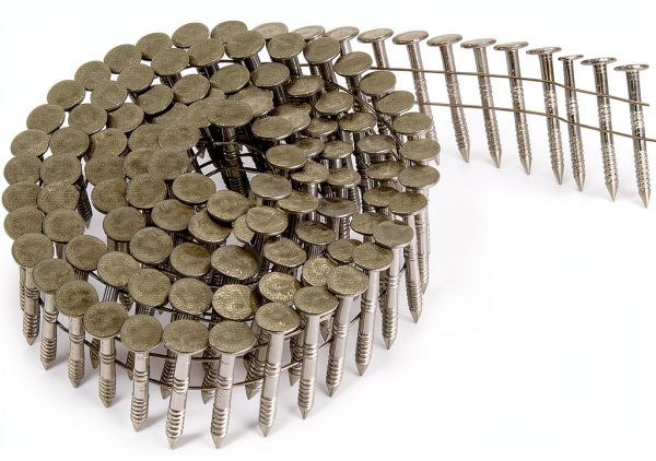 Simpson Strong-Tie S11A125RNBP 15 Wire Coil, Full Round Head, Ring-Shank Roofing Nail 1-1/4 in. Type 304 (720-Qty)-0