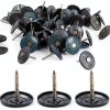 (500 Pack) Round Plastic Cap Nail 1 Inch Roofing Nails Galvanized Tar Paper Nails for House Wrap Fastening Foam Board Roofing Felt Insulation Film (500)-0