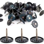 (500 Pack) Round Plastic Cap Nail 1 Inch Roofing Nails Galvanized Tar Paper Nails for House Wrap Fastening Foam Board Roofing Felt Insulation Film (500)-0